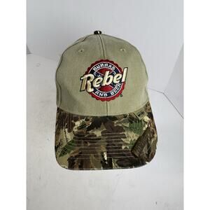 Rebel Beer Hat Bottle Opener Cap Camo Bill Adjustable